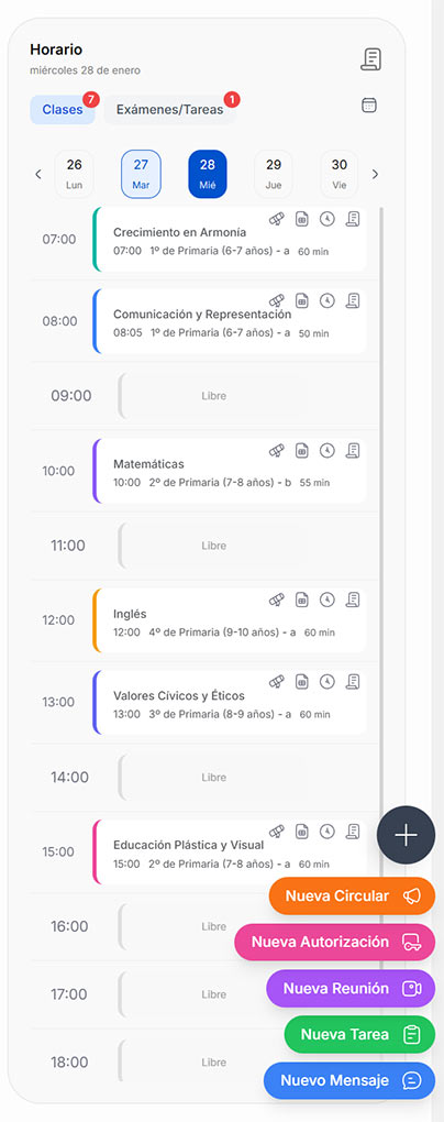 Vista móvil EduNova